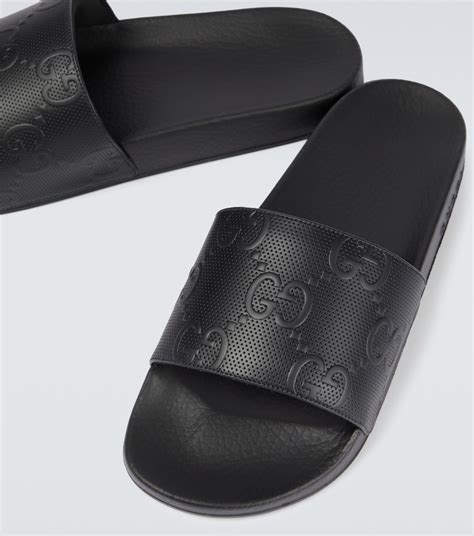 gucci gg black slides|gucci flip flops clearance.